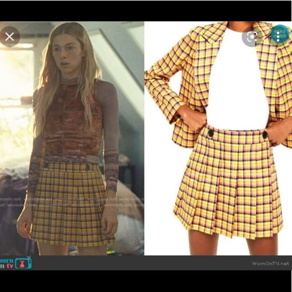 TopShop| Kilt Mini Skirt ( SEEN ON EUPHORIA) - Picture 2 of 8